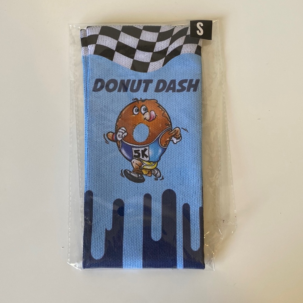 Blue Donut Dash Crew Socks